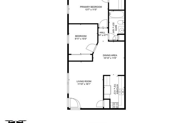 2 beds, 1 bath, $1,075, Unit 1156-10