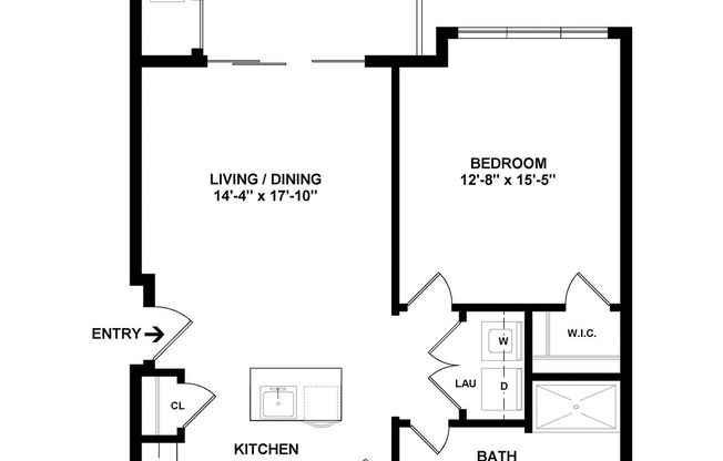 1 bed, 1 bath, $1,936, Unit 3105