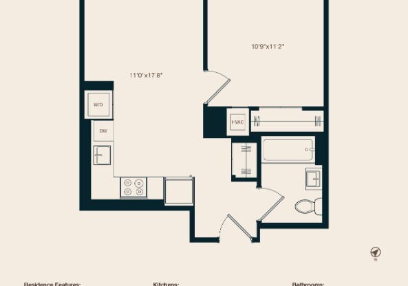 1 bed, 1 bath, $5,000, Unit PH1B