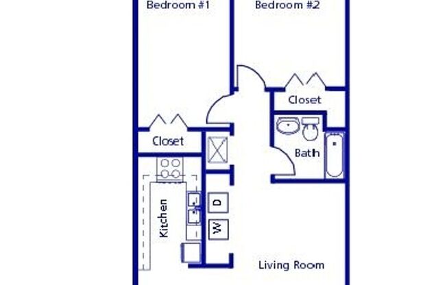 2 beds, 1 bath, 850 sqft, $1,150, Unit BC502I