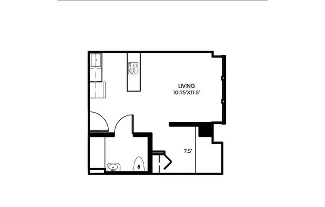 1 bed, 1 bath, 405 sqft, $1,579, Unit 602