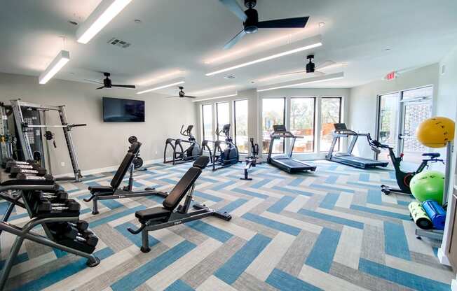 Presidio at River East Fitness Center with Weights and Cardio Machines