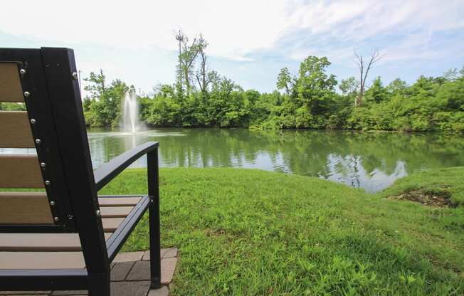 This is a photo of the private fishing lake at Lake of the Woods Apartments in Cincinnati, OH.