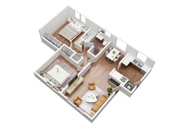 2 beds, 1 bath, 948 sqft, $2,788