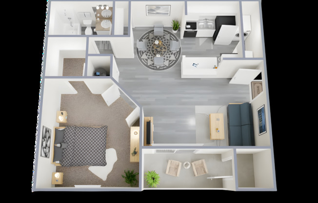 1 bed, 1 bath, 707 sqft, $1,100, Unit I15