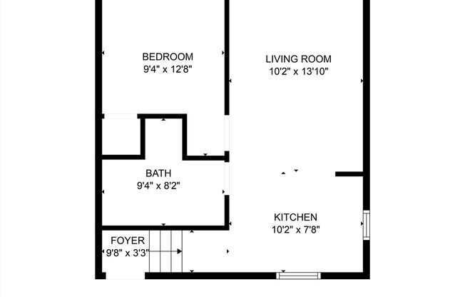 1 bed, 1 bath, 600 sqft, $1,300