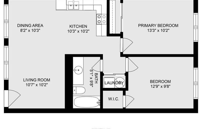 2 beds, 1 bath, 706 sqft, $1,202, Unit 25