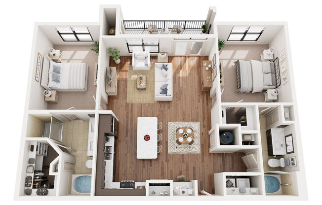 2 beds, 2 baths, 1,324 sqft, $2,187