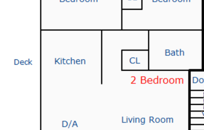 2 beds, 1 bath, 725 sqft, $945, Unit 410 1/2