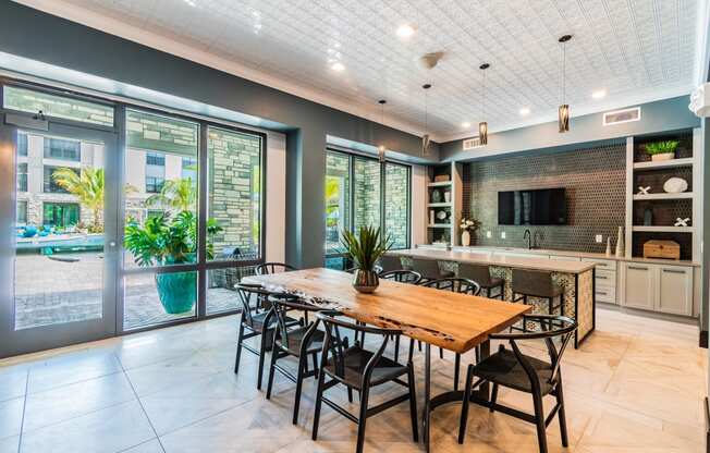 Luxurious Clubhouse Kitchen with Bar Seating at AxisOne, Stuart, FL, 34994