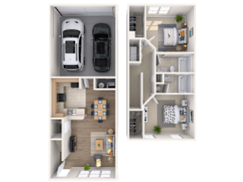 2 beds, 2 baths, 1,214 sqft, $2,654