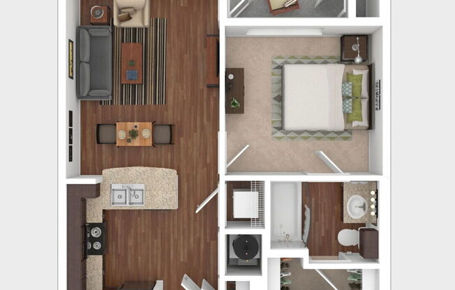 1 bed, 1 bath, 664 sqft, $1,040