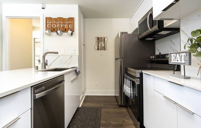 Apartments For Rent In East Village, CA - Vera Cortez Hill - Fully-Equipped Kitchen With Stainless Steel Appliances at Vera Cortez Hill, San Diego, CA