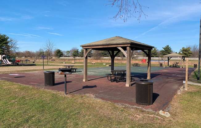 Community BBQ/Picnic Area at Pickwick Farms Apartments in Indianapolis, IN 46260