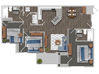 3 beds, 2 baths, 1,163 sqft, $1,299