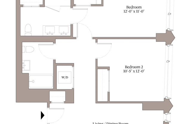 2 beds, 2 baths, 1,053 sqft, $6,950, Unit 1310