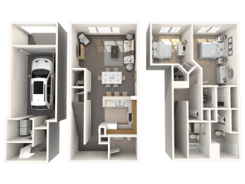 2 beds, 2 baths, 1,290 sqft, $2,600