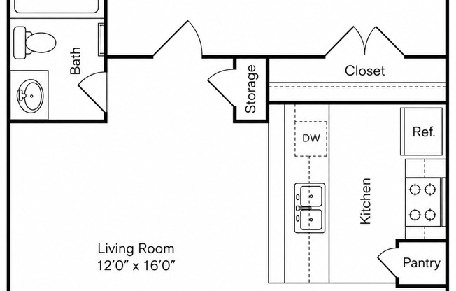 1 bed, 1 bath, 700 sqft, $800, Unit 0141L