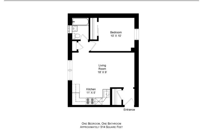 1 bed, 1 bath, 525 sqft, $1,825, Unit 212
