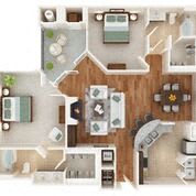 2 beds, 2 baths, $2,399