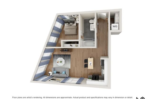 1 bed, 1 bath, 681 sqft, $1,350, Unit 261-519