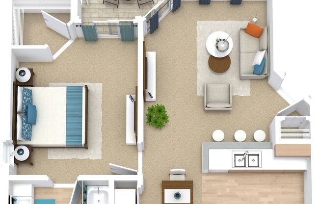 1 bed, 1 bath, 710 sqft, $1,359, Unit 535