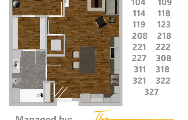 1 bed, 1 bath, 762 sqft, $1,535, Unit 304