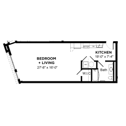 Studio, 1 bath, 675 sqft, $1,919