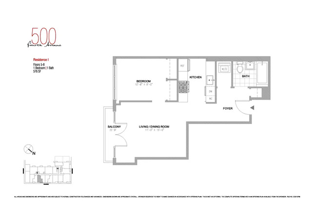 1 bed, 1 bath, $3,700, Unit 6I
