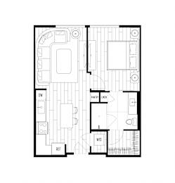 1 bed, 1 bath, 578 sqft, $2,541