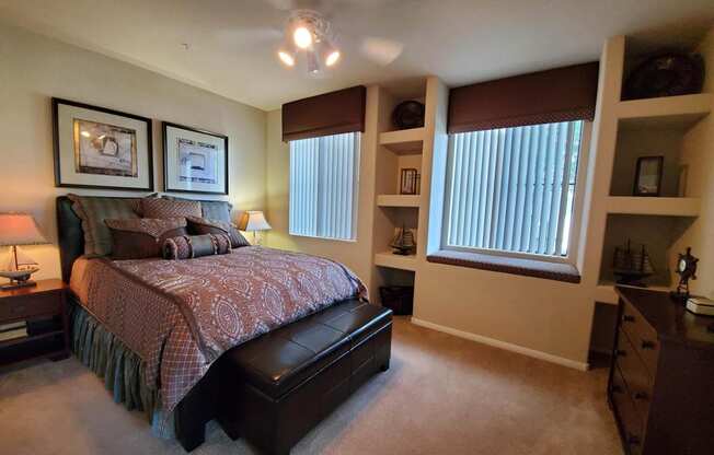 Bedroom With Ceiling Fan at The Paramount by Picerne, Las Vegas, 89123