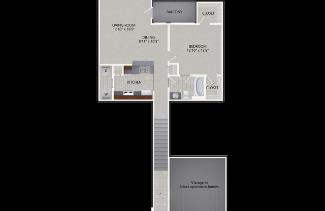 1 bed, 1 bath, 924 sqft, $1,285