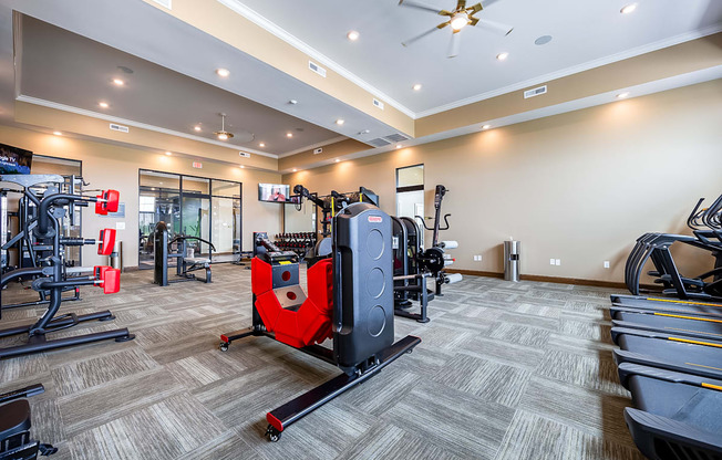 the gym at the preserve at green valley townhomes in green valley va