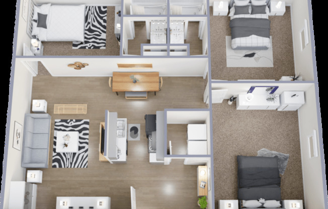 3 beds, 2 baths, 1,120 sqft, $1,049