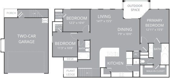 3 beds, 2 baths, 1,579 sqft, $2,299