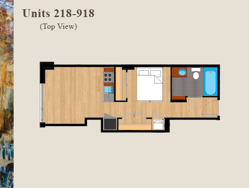 1 bed, 1 bath, $2,650, Unit 518