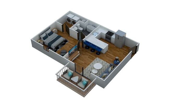 1 bed, 1 bath, 600 sqft, $1,425, Unit 1901 3A