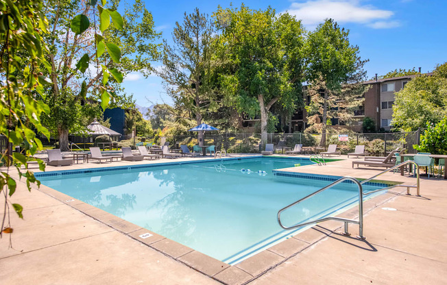 the swimming pool at our apartments