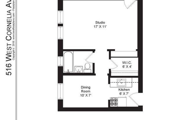 Studio, 1 bath, 445 sqft, $1,495, Unit 516-307