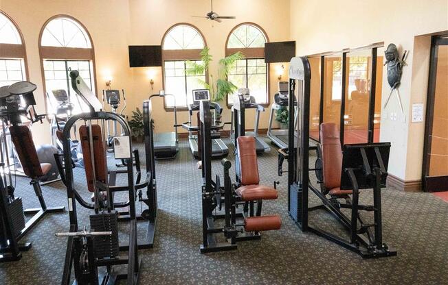 Fully Equipped Fitness Center at Dominion Courtyard Villas, Fresno, 93720