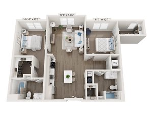 2 beds, 2 baths, 1,132 sqft, $2,818