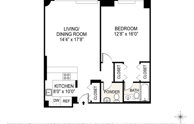 1 bed, 1.5 baths, 818 sqft, $5,595, Unit 6B