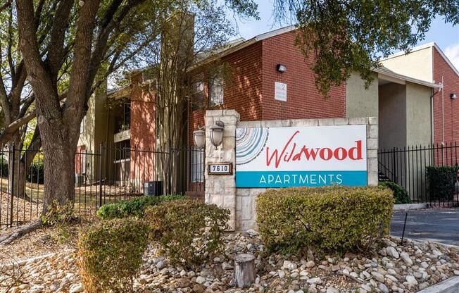 Welcoming Property Signage at Wildwood Apartments, CLEAR Property Management, Austin