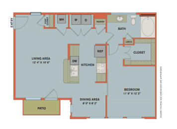 1 bed, 1 bath, 805 sqft, $2,066