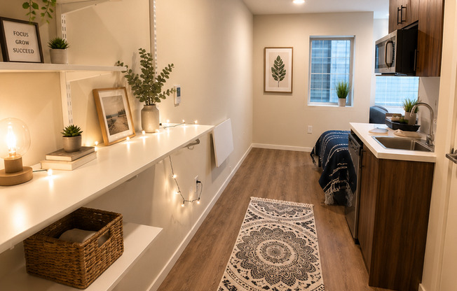 Studio, 1 bath, 175 sqft, $1,095, Unit 423