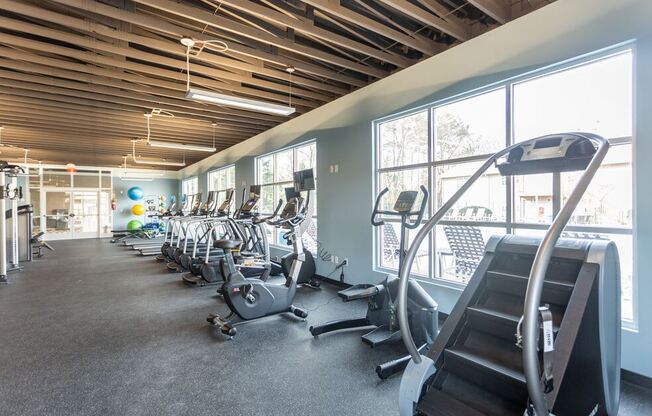 Exercise facility Fitness Center at Ascent Jones Apartments in Huntsville, Alabama