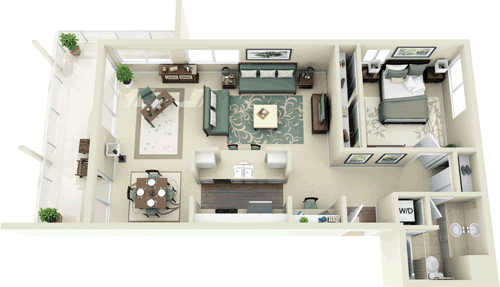 1 bed, 1 bath, 919 sqft, $4,383, Unit 202