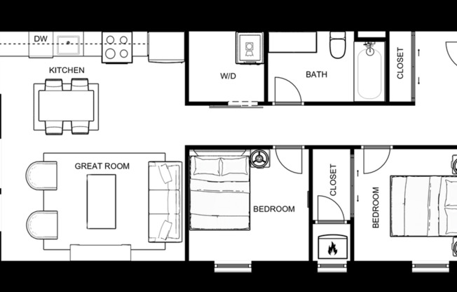 2 beds, 1 bath, 912 sqft, $1,728, Unit 202