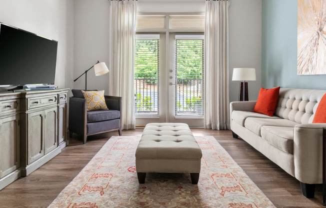 Living Room with Balcony and Hard Surface Flooring