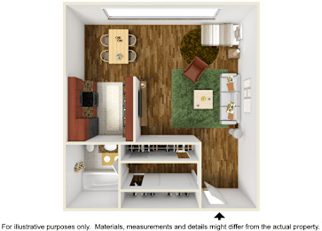 Studio, 1 bath, 600 sqft, $2,249